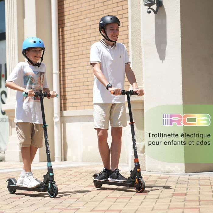 RCB R15 Trottinette Électrique Pliable Enfant Seul 7,55 Kg Hauteur Ajustable Cadeau Pour Enfant Et Ados Orange
