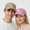 2pcs/set Classic Mom Dad Rose Printed Cap Washed Cotton Couple Cap Baseball Hats  For Man Women