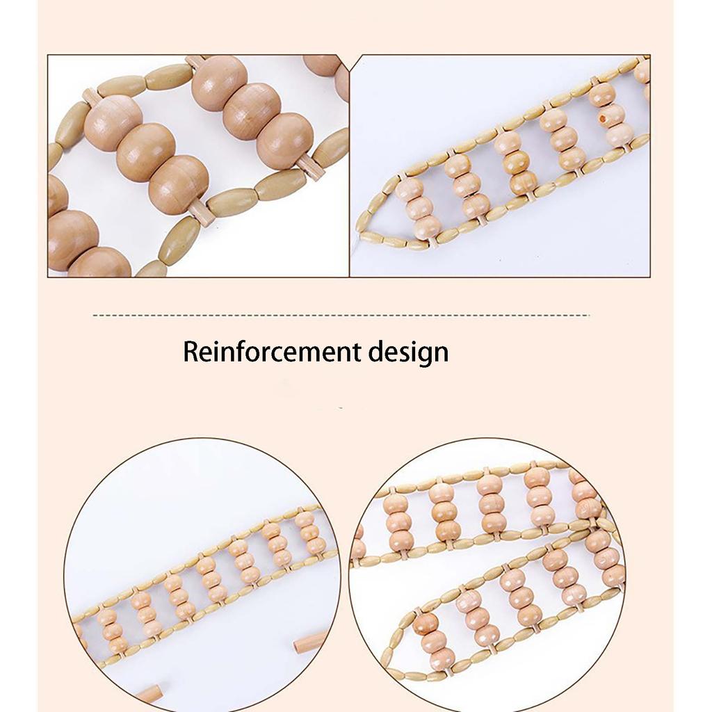Деревянный массажер с откидной спинкой, прост в эксплуатации, вручную откройте заднюю полосу, массируйте меридианы, шейные позвонки и используйте ролик