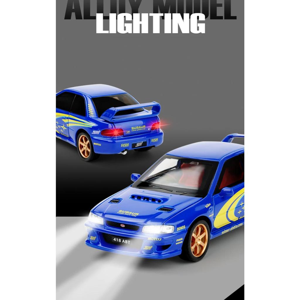 1/32 Subaru Impreza WRX STI Supercar Diecast Model Alloy Metal Car Classic Love Collection Hobby Birthday Gifts with Friend
