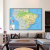 English Map Brazil Map Geographic Map Canvas Painting Living Room Home Decoration Children School Supplies