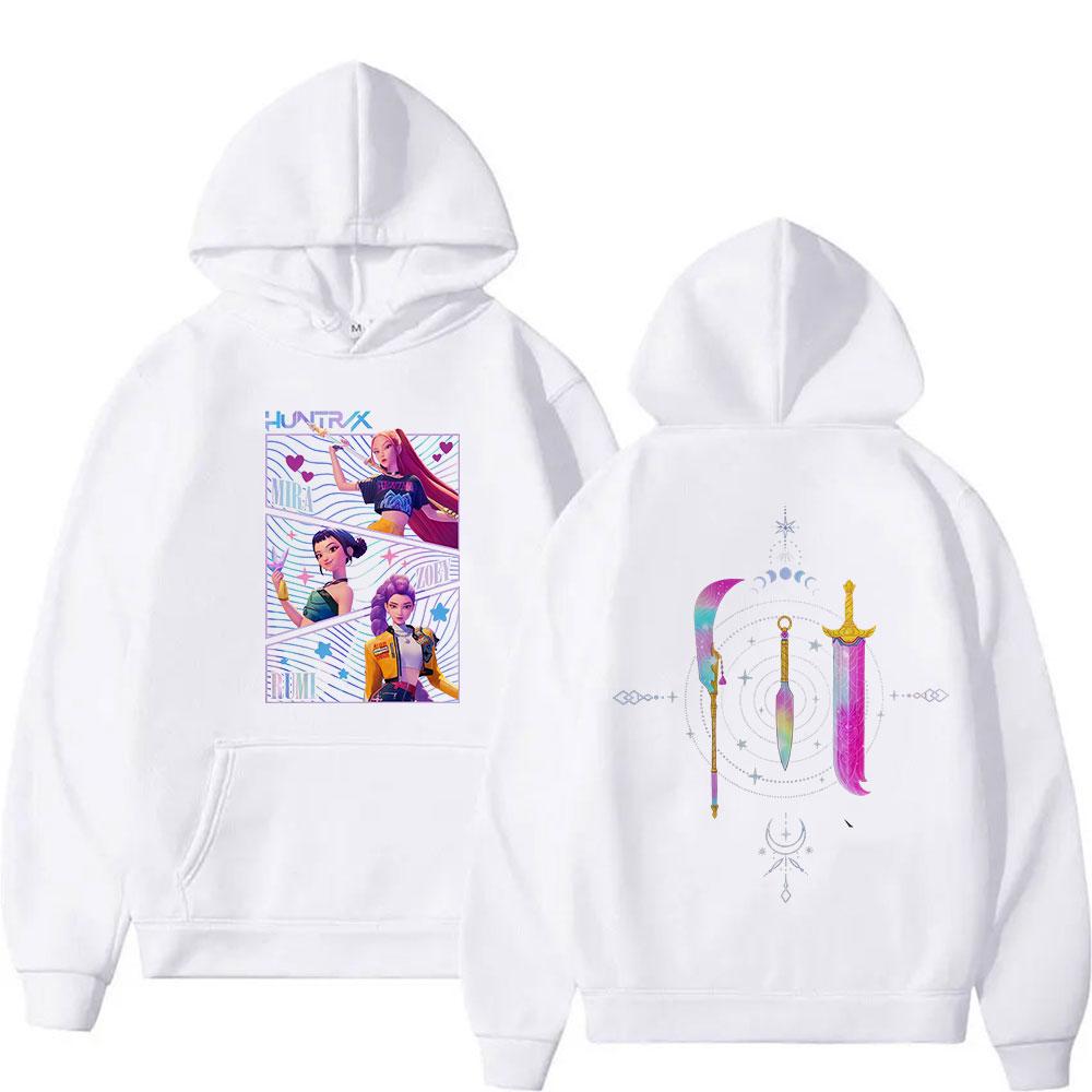 Аниме Охотники на демонов Мира Руми Джоуи K-pop Толстовки для мужчин женщин Модная толстовка с длинным рукавом Флисовая уличная мода