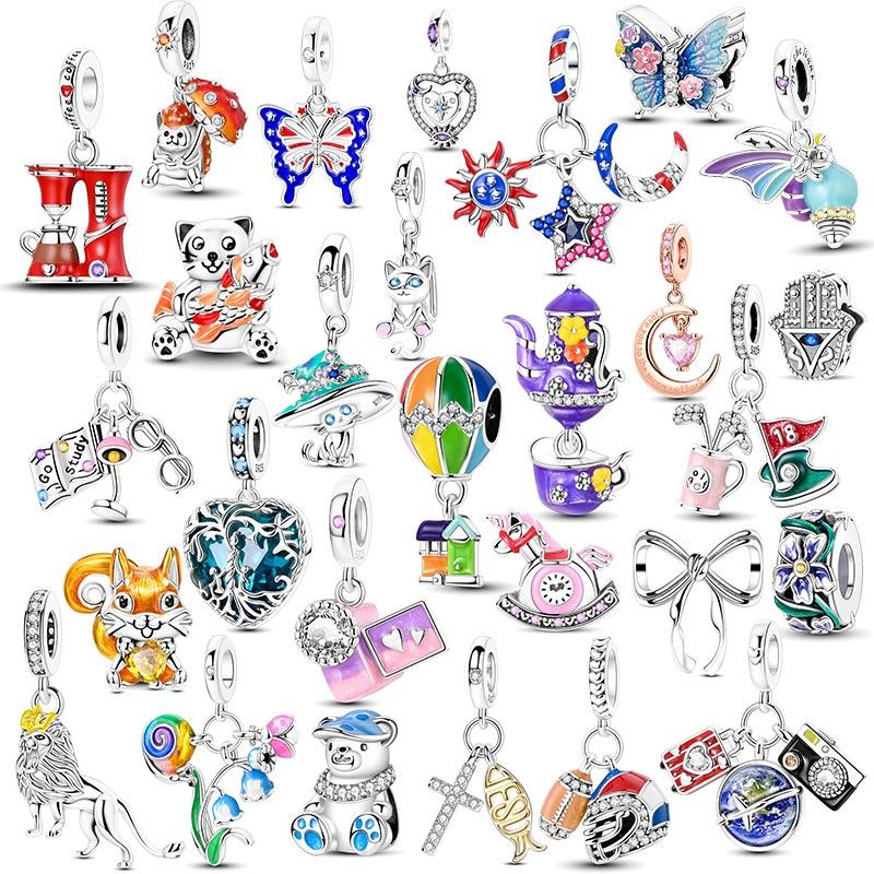 New In Copper Chromatic Coffee Machine Charms Beads Jewellery Fit Original Bracelet Diy For Woman Jewelry Gift