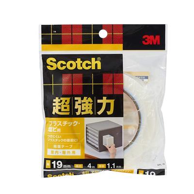 3M Scotch Сверхпрочный скотч для пластика и ПВХ, двусторонний, 19 мм x 4 м, SPL-19