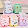 Desk Pen Holder Cartoon Vehicle Shape Pencil Holder Multi-functional Desktop Makeup Brush Organizer for Home School Office