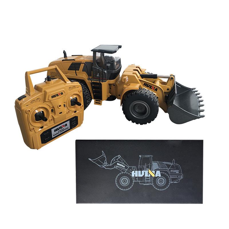 Huina 1583 Heavy Duty 4-drive 2.4g Wireless Anti Frequency Engineering Car Alloy Fuselage Bulldozer 10-channel Children's Toys
