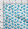 oneOone Cotton Flex Light Blue Fabric Kids Crab Sewing Fabric By The Yard Printed Diy Clothing Sewing Supplies 40 Inch