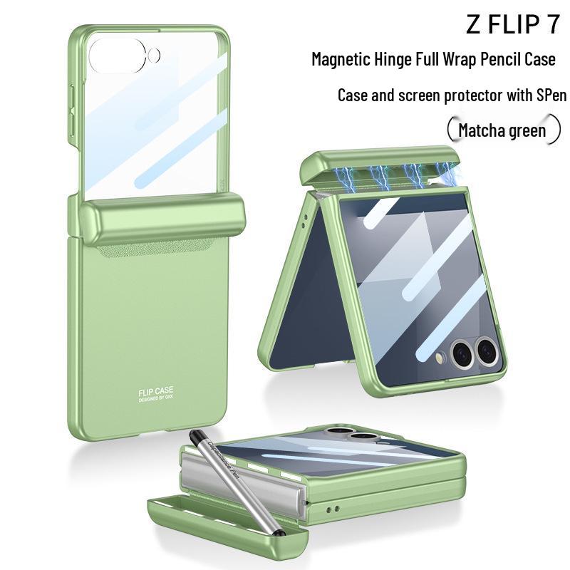 Магнитный чехол Samsung Z Flip7 с держателем для стилуса и защитным корпусом для Flip6