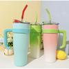 Summer Cold Ice Cup Giant Tumbler Large Capacity Men and Women High-value Water Cup Net Celebrity Cup with Straw