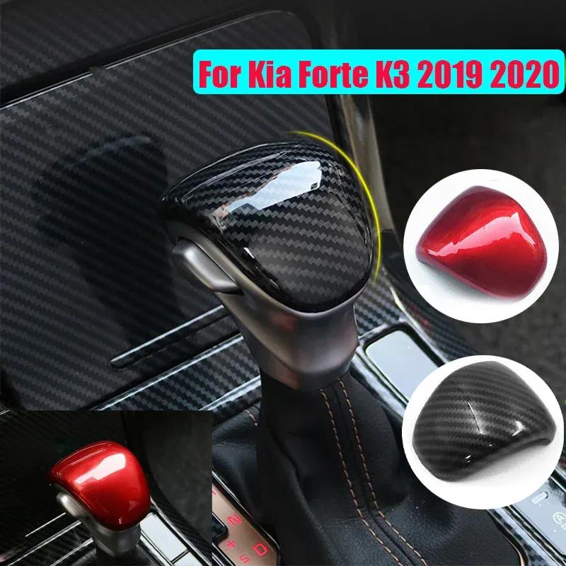 Для Kia Forte K3 Стиль Углеродного Волокна Красный ABS Накладка Декоративная Наклейка на Ручку Переключения Передач Салонные Автомобильные Детали