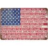1pc Patriotic USA American Flag with National Anthem Metal Sign Wall Decor Home Man Cave Office Garage Bar Pro-American Gift