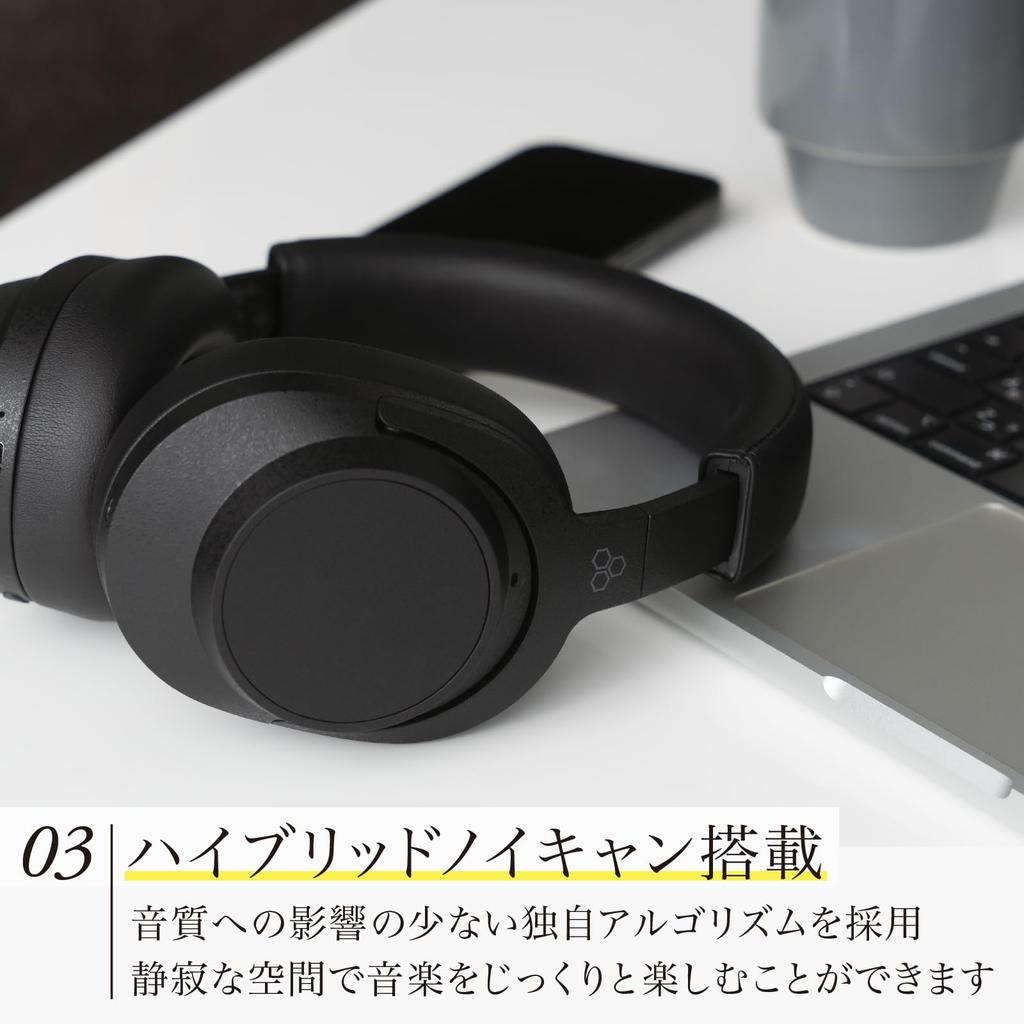 final UX5000 Беспроводные Bluetooth-наушники с шумоподавлением, до 65 часов воспроизведения музыки, aptX, Черные, HD,