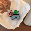 Hollow Out Animal Hair Claw Colorful Dog Hair Clip Creative   Female