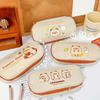 Zipper Capybara Pen Bag Cartoon Pencil Pouch Portable Stationery Organizer for Students