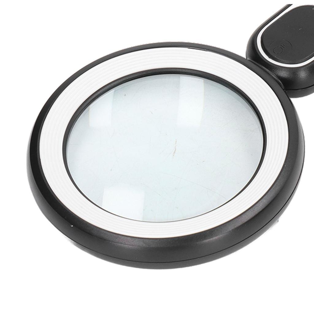 Handheld Magnifying Glass 20X Optical Magnifier with 21 LED Lights USB Charging Touch  