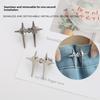 1 Pair Cross Star Waist Buckle Buckle Detachable No Nail No Stitch Waist Button Waist Circumference Change Waist Artifact