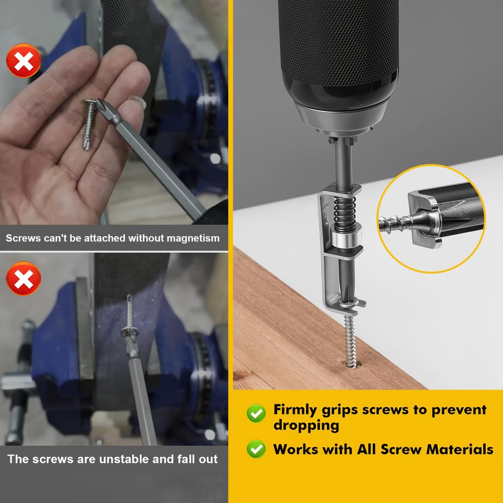 Подпружиненный держатель винтов Бита износостойкая Защита от падения Бита для отвертки Универсальный инструмент для удержания винтов для электриков механиков