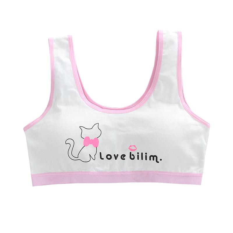 Бюстгальтер для девочек, хлопковое нижнее белье для подростков, тренировочный бюстгальтер, комплект для студентов, жилет для пубертата, бюстгальтеры