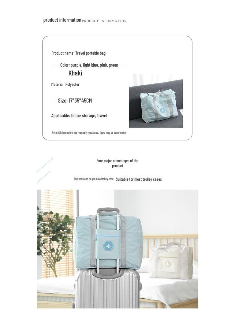 Женская складная дорожная сумка большой вместимости: Сумка для беременных, Портативное хранение с круглой этикеткой, Подходит для самолета.