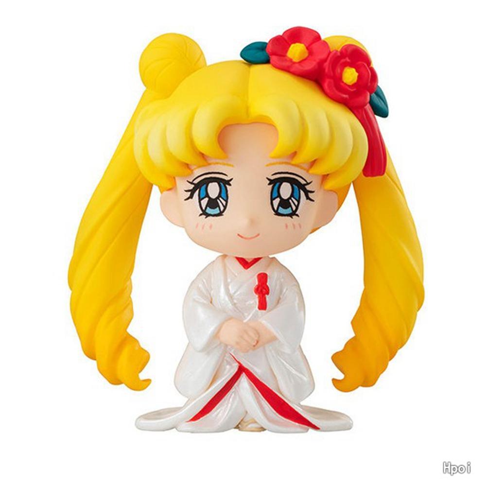 5 шт. Аниме Сейлор Мун S Фигурка Мультяшная Figuarts Mini Кайю Мичиру Томоэ но Меиоу Сецуна Игрушки для Девочек Модель Подарок Куклы