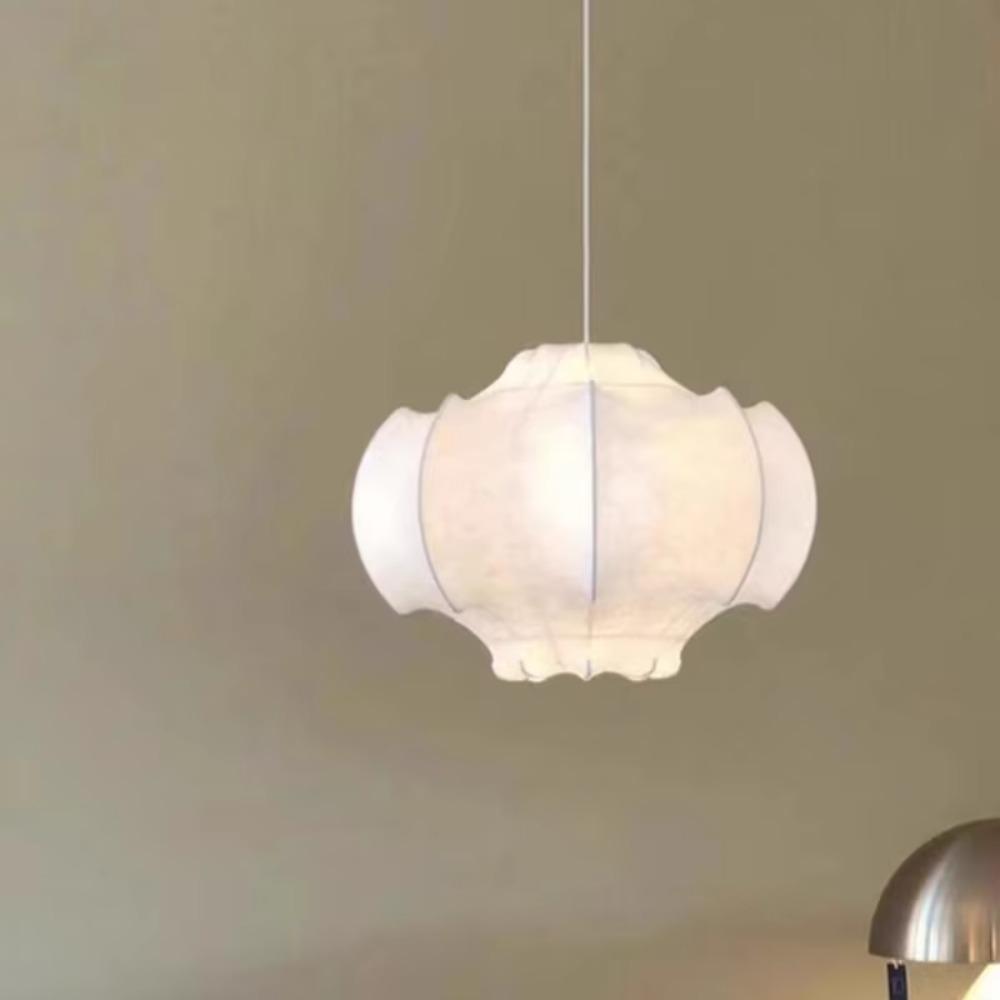 Japanese Nordic Decorative E27 Suspension Art Cloth Design Hanging Ceiling Light Silk Pendant Lamps Lighting Chandelier