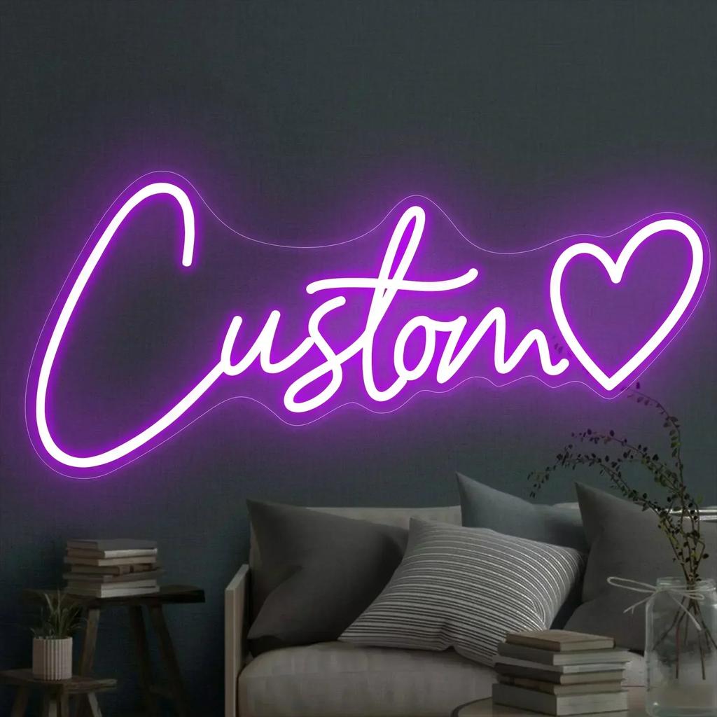 Custom Neon Signs for Wedding Last Name Sign Customizable Personalized Name Lights for Bedroom, Business for Shop Beauty Salon