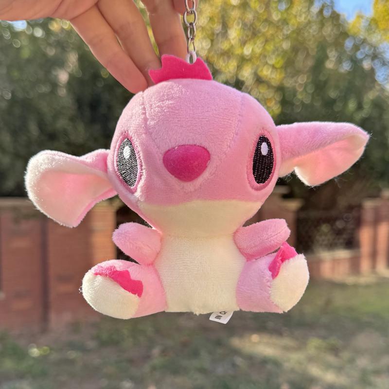 Плюшевый брелок Stitch с кольцом для ключей для украшения рюкзака и коллекционеров