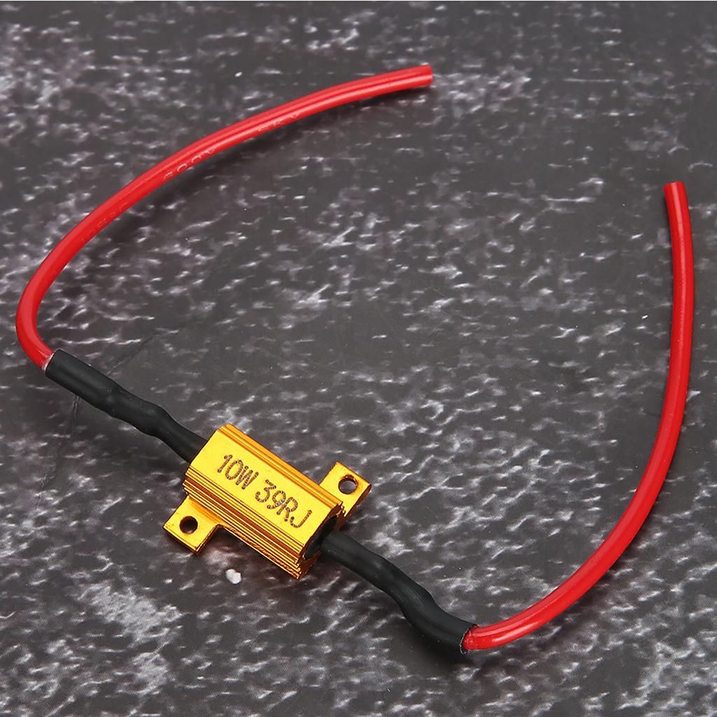 2 шт. Автомобильный светодиодный декодер Anti Hyper Flash No Error проволочный нагрузочный резистор 10 Вт 39 Ом