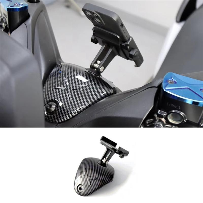 Motorcycle Handlebar Upper Faucet Cover With Phone Holder For XMAX X-MAX 300 2017-2025 Accessory Parts