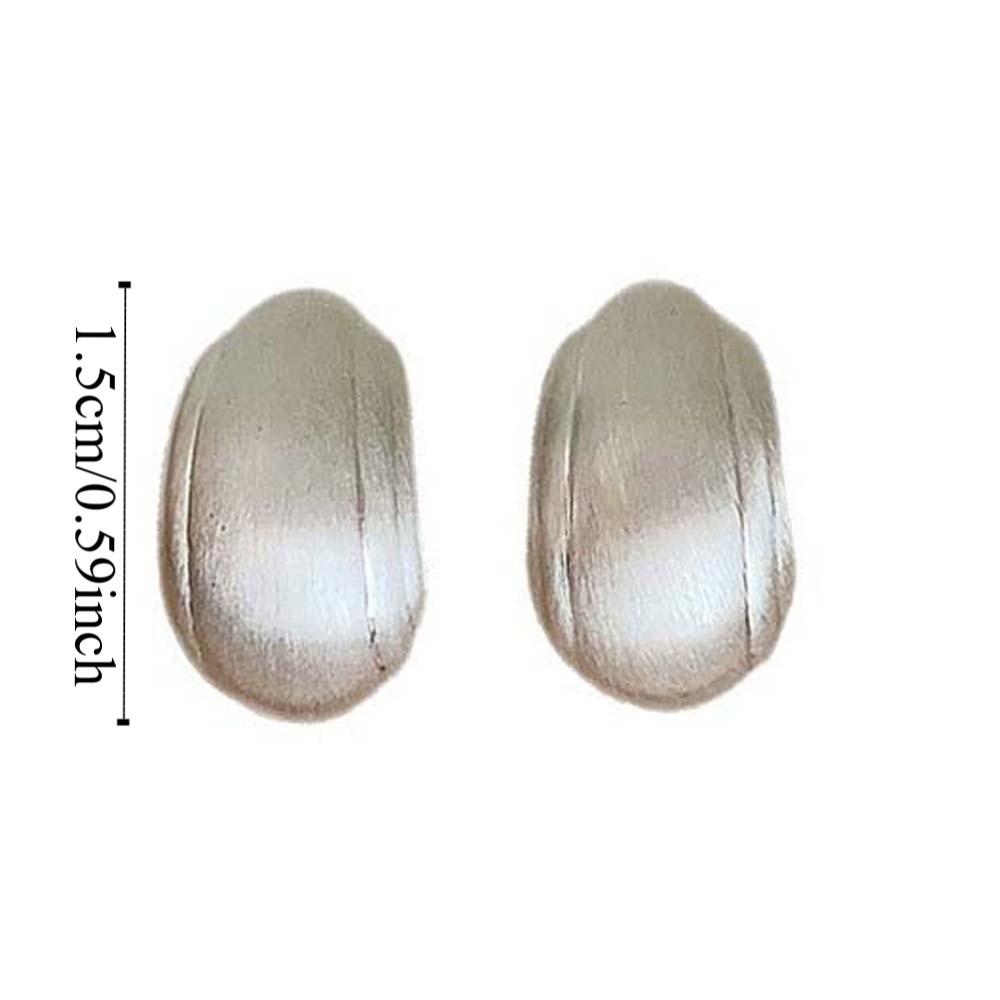 1 pair Ear Jewelry Irregular Geometry Earrings Waterproof Silver Circle Ear Buckles Daily