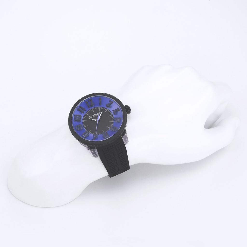 Часы FLASH Flash Blue Dial Stainless Steel Mineral Glass Quartz 51MM Watch TG530008 Black [Tendence] Мужские [Товар]