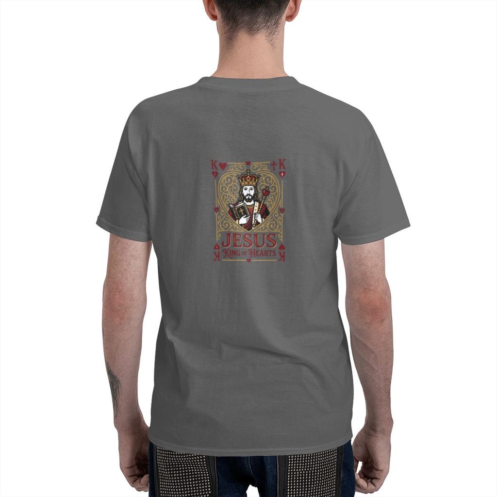 Jesus King Of Hearts Straight Leg Reversible Tshirtoutdoor Leisure Inner Layer For Spring And Autumn Unisexs Tshirts