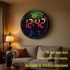 12-дюймовые светодиодные умные настенные часы: Цвет RGB, Бесшумный цифровой дисплей, Пульт дистанционного управления, Функция повтора сигнала будильника, Таймер обратного отсчета.