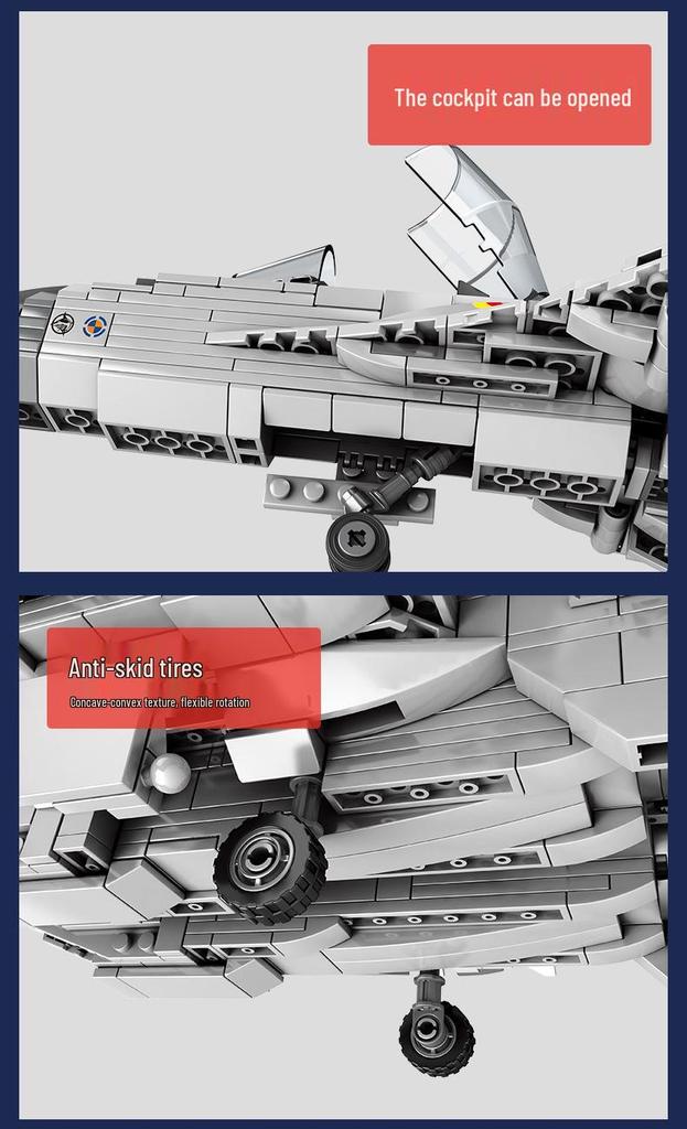 J-15 Fighter Jet Model Building Blocks Toy for Kids