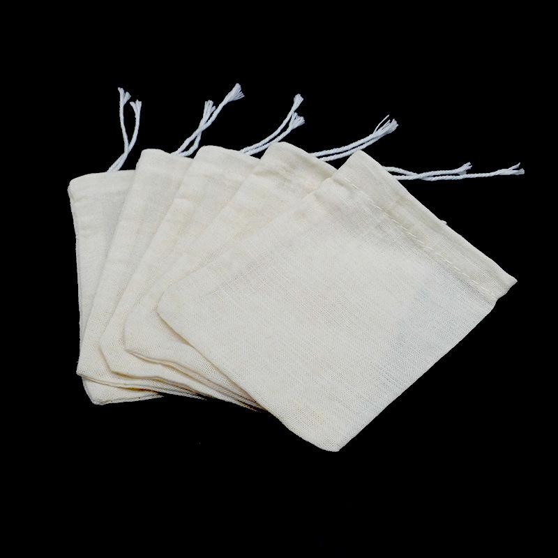 50 Pcs 6x8/8x10/10x15cm Tea Empty Cotton Muslin Bags with Drawstring Multipurpose Mini Sachet Storage Pouches Jewelry Package