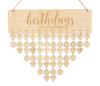 Perpetual Wall Calendar Wooden, Dates To Remember Wall Hanging Birthday Calendar- Decorative Birthday Tracker Plaque Wall Hanging