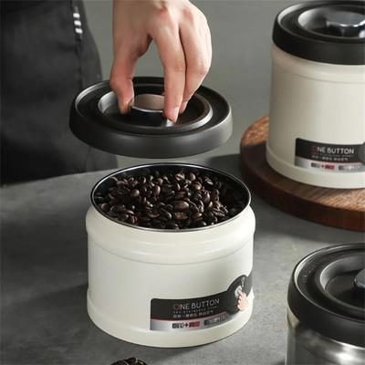 Вакуумный резервуар для кофейных зерен из нержавеющей стали 304. Вакуумный резервуар для хранения кофейных зерен, чая, орехов. Герметичные банки для кухни. Ящик для хранения чипсов.