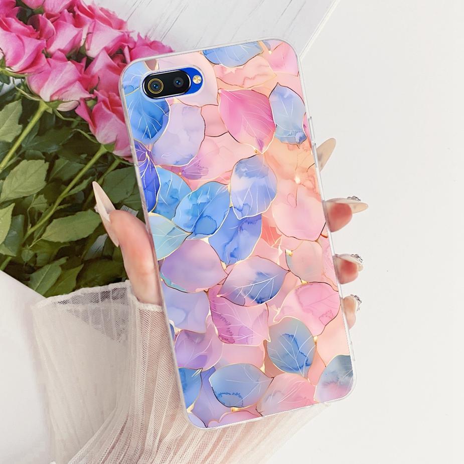 For Oppo A1k Case CPH1923 Luxury Flowers Butterfly Painted Cover Soft Silicone Case For Realme C2 RMX1941 OppoA1k RealmeC2 Shell