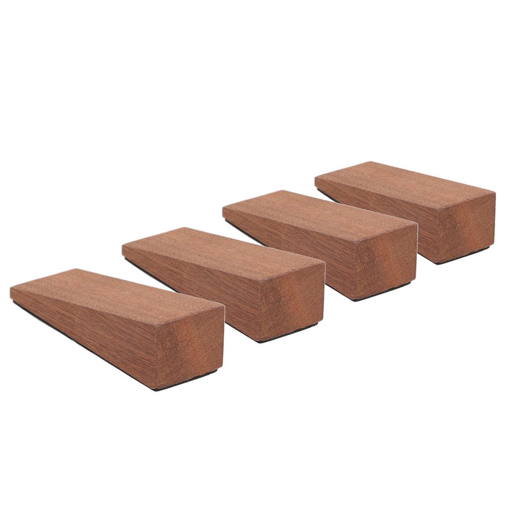 4 шт. Деревянный дверной стопор темно-коричневый треугольный противоскользящий дверной стопор для спальни гостиной ванной комнаты