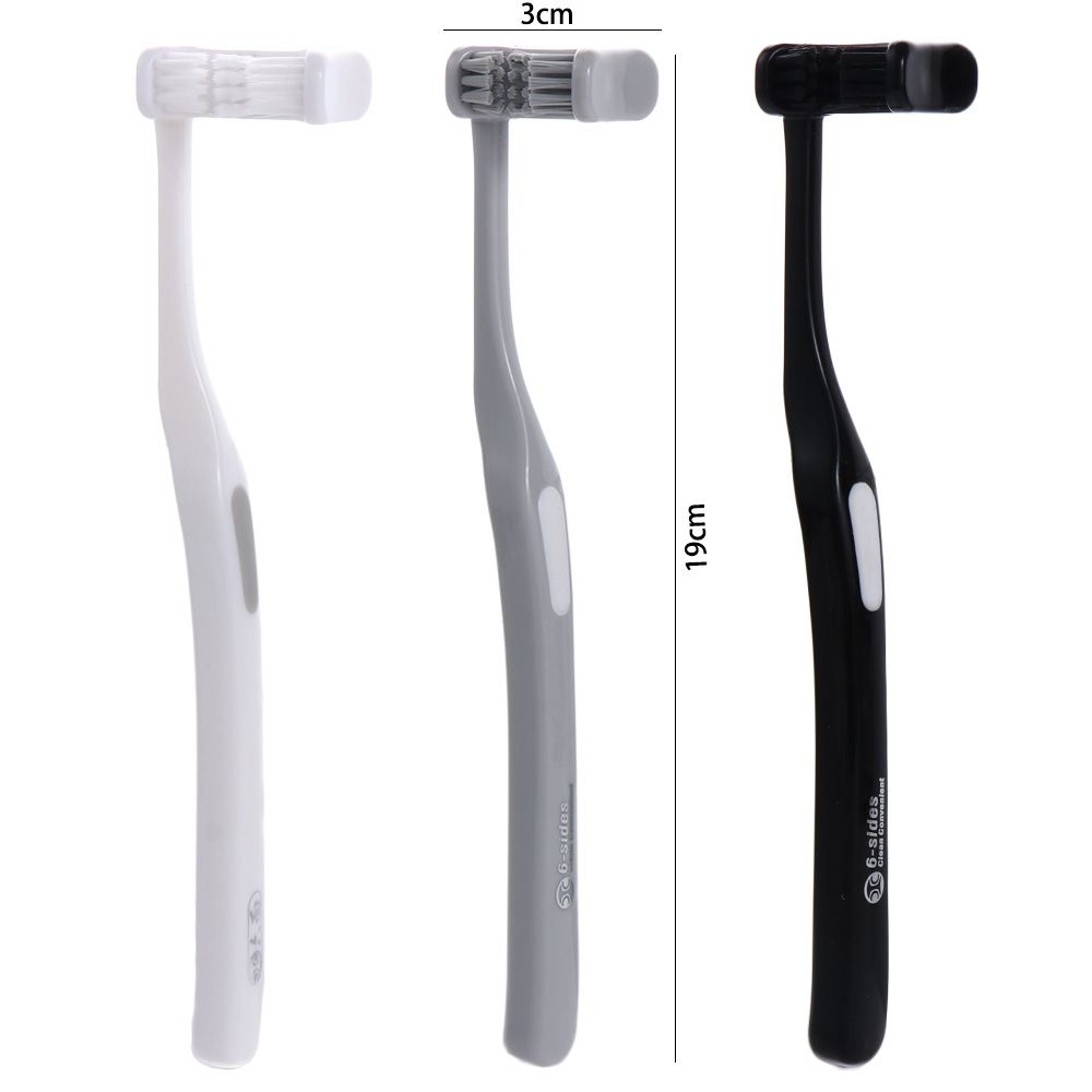 Teeth Cleaner Oral Hygiene Tool Daily Clean All Wrapped Toothbrush Oral Care Brush Cleaning Tooth Brush 6 Sided Toothbrush