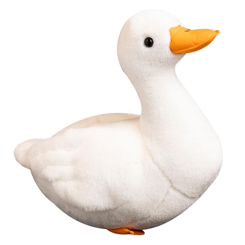 Kawaii Lifelike Duck Plush Toy Realistic Cute White Goose Stuffed Animal Toys Gifts For Kids Pets Simulated Duck Birthday Gifts