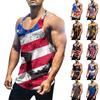 Мужские майки с принтом «Дни независимости», летние повседневные жилеты без рукавов с круглым вырезом, свободные спортивные футболки на открытом воздухе