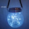 Solar-Powered Outdoor Garden Hanging Light - Glass Mason Jar Christmas Decoration