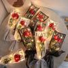 LOVE Rose Packaging Bags Transparent Flower Wrapping Paper Gifts Bouquet Plastic Bag