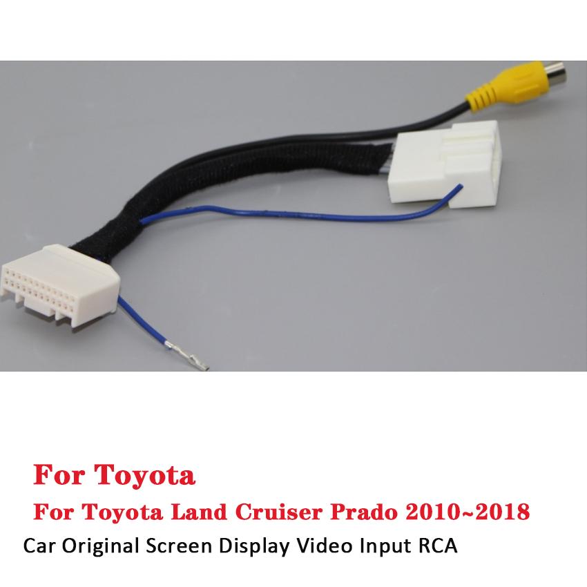 Автомобильная камера заднего вида для Toyota Land Cruiser Prado 2010~2018 оригинальный видео вход переключатель RCA адаптер разъем преобразователь провод кабель