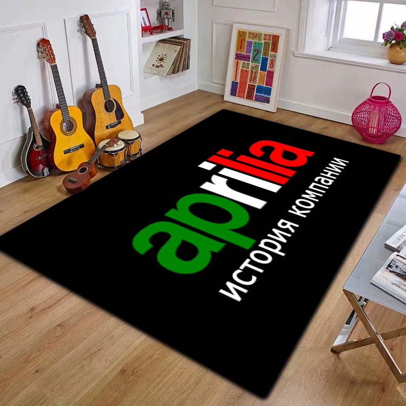 2026 A-Aprilia Racing Car Logo Motorcycle Carpet Rug for Bedroom Living Room Home Sofa Decoration,kids Play Decor Floor Mat Gift