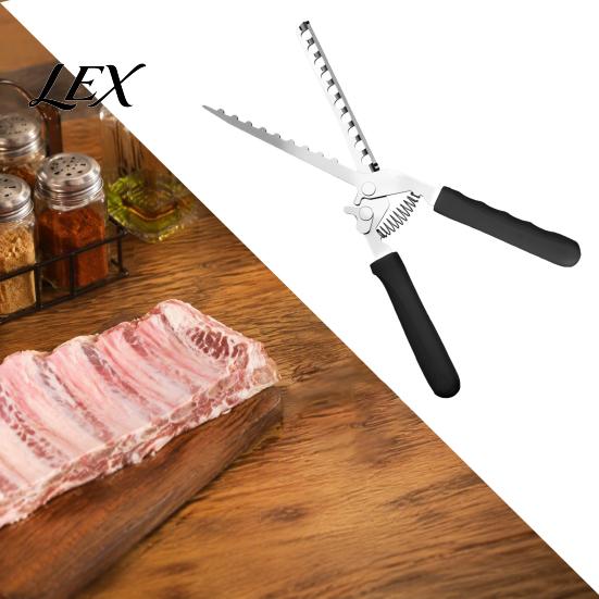 Grill Master Gift for Men Rib Membrane Remover Tool, Stainless Steel Peeler with Cooking Tool Smoked Ribs Anti-slip Handle, Manual Meat Preparation