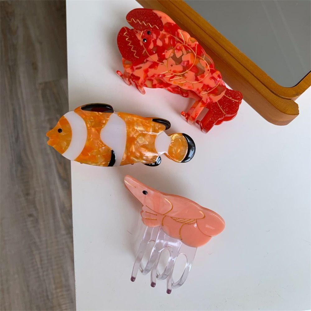 Акриловые волосы акулы, коготь морского животного, головной убор, креативная заколка для волос для офиса