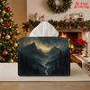 1pc Night Sky Mountain Tissue Box with Mountain Range - Reusable Napkin Dispenser Suitable for Kitchen, Living Room, Bedside Table, Compact Decorative