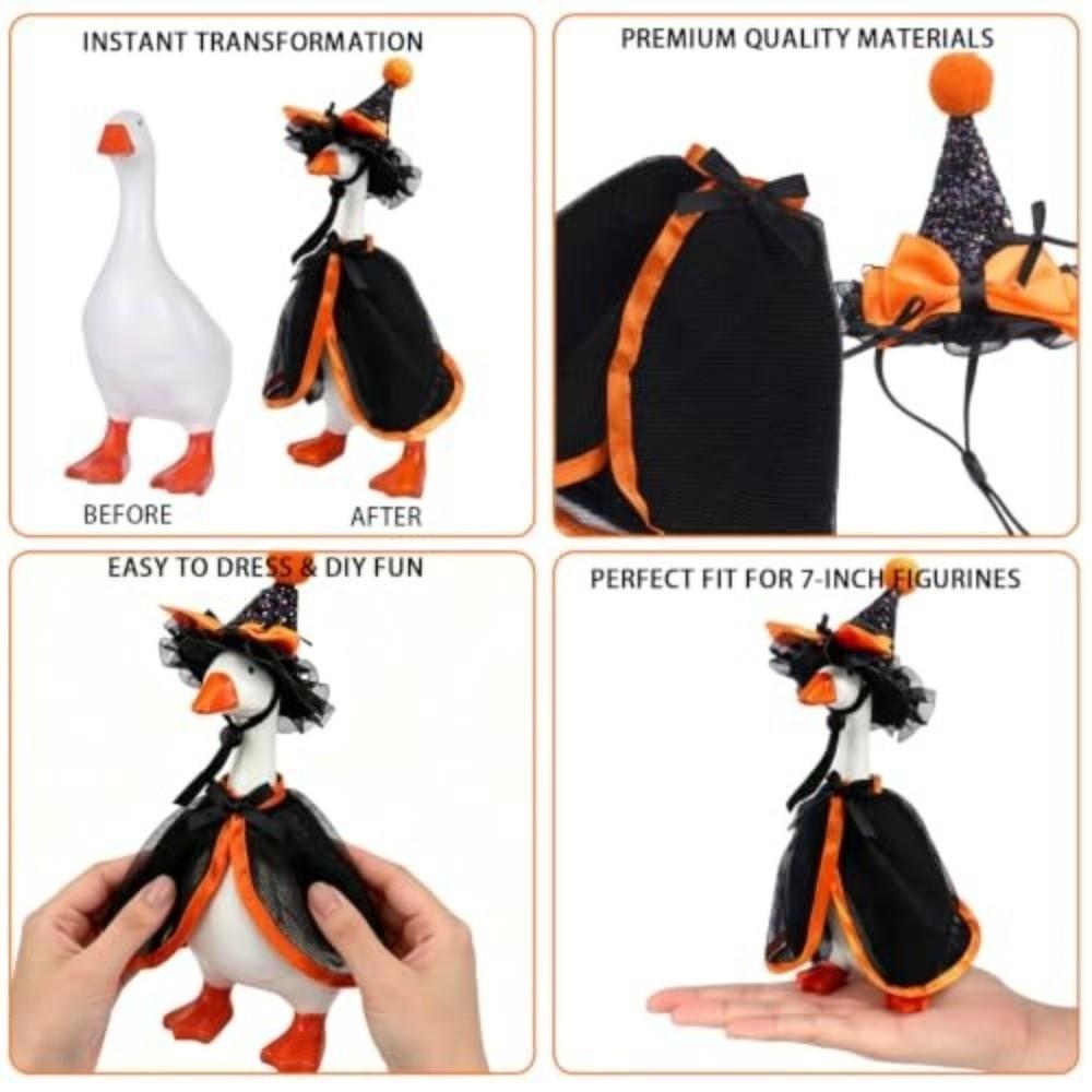 1 Set Cloak Design Mini Doll Dress-Up Witch Theme Cosplay Costume Outfit Halloween Party Decor
